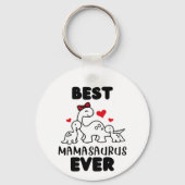 おもしろい最高のMamasaurus Ever Metal Circle Keychain キーホルダー (正面)