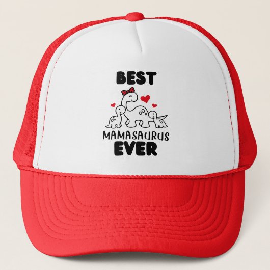 おもしろい最高のMamasaurus Ever Trucker Hat キャップ (正面)