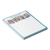 おもしろい最高のMOMエバー4フォトコラージュブルー  ノートパッド (アングル)