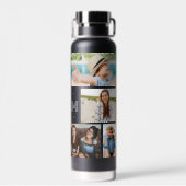 おもしろい最高のMom Ever 8 Photo collage ウォーターボトル (背面)