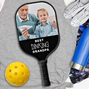 おもしろい最高のPickleball Grandpa 2パーソナライズされた写真 ピックルボールラケット
