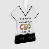 おもしろい最高経営責任者への贈り物 |素晴らし CEOボス オーナメント (正面)