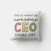 おもしろい最高経営責任者への贈り物 |素晴らし CEOボス クッション (正面)