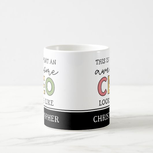 おもしろい最高経営責任者への贈り物 |素晴らし CEOボス コーヒーマグカップ (中央)