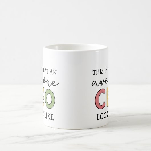 おもしろい最高経営責任者への贈り物 |素晴らし CEOボス コーヒーマグカップ (中央)