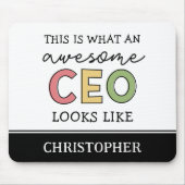おもしろい最高経営責任者への贈り物 |素晴らし CEOボス マウスパッド (正面)