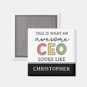 おもしろい最高経営責任者への贈り物 |素晴らし CEOボス マグネット (正面/裏面)