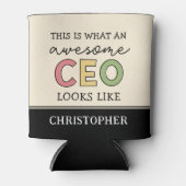 おもしろい最高経営責任者への贈り物 |素晴らし CEOボス 缶クーラー (正面)