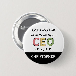 おもしろい最高経営責任者への贈り物 素晴らし CEOボス 缶バッジ