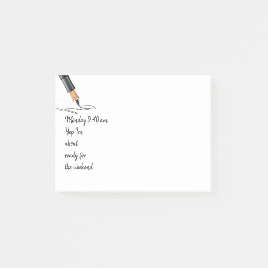 おもしろい月曜日はYep私は週末の準備ができている ポストイット (正面)