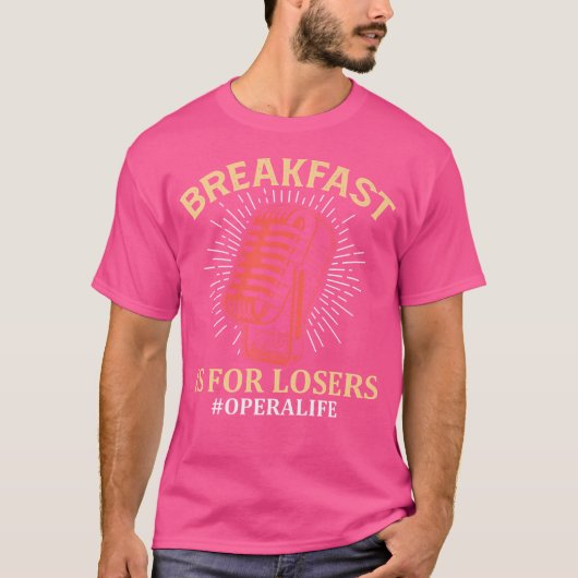 おもしろい朝食オペラシンガーシンガーボーカリスト Tシャツ (正面)