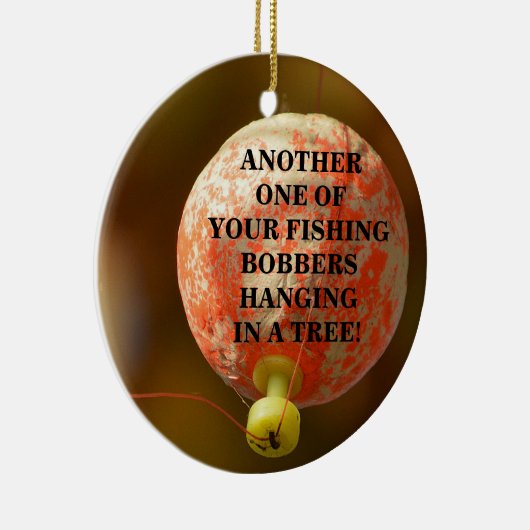 おもしろい木でつるすあなたの魚釣りのBobber セラミックオーナメント (右)