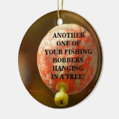 おもしろい木でつるすあなたの魚釣りのBobber セラミックオーナメント (左)