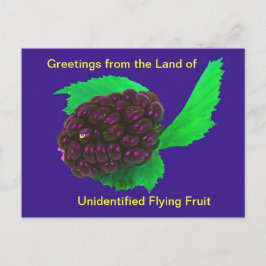 おもしろい未確認の果実のウィーデル製はがき飛んでいるおよび ポストカード