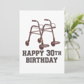 おもしろい杖で30歳の誕生日をお祝いしよう 招待状 (スタンド正面)
