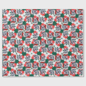 おもしろい杖コルソのクリスマスパターン ラッピングペーパー (フラット)