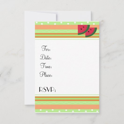 おもしろい果実パーティの招待状 招待状 (裏面)