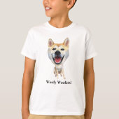 おもしろい柴犬ドッグボーイズTシャツ Tシャツ (正面)