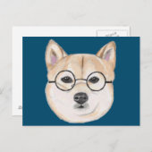おもしろい柴犬犬 ポストカード (正面/裏面)