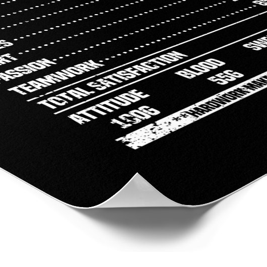 おもしろい栄養事実をダーツ選手ファンチーム ポスター (角)