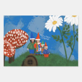 おもしろい格言ご家族の追加顔写真クリスマス ラッピングペーパーシート (正面3)