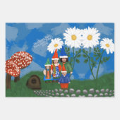 おもしろい格言ご家族の追加顔写真クリスマス ラッピングペーパーシート (正面2)