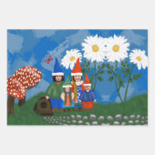 おもしろい格言ご家族の追加顔写真クリスマス ラッピングペーパーシート (正面)