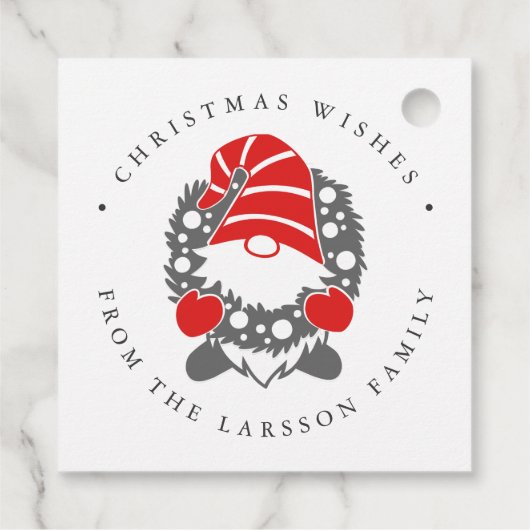 おもしろい格言とガーランドフェスティバルクリスマス フェイバータグ (裏面)