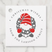 おもしろい格言とガーランドフェスティバルクリスマス フェイバータグ (正面)