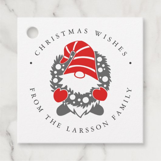 おもしろい格言とガーランドフェスティバルクリスマス フェイバータグ (正面)