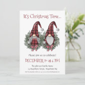 おもしろい格言とレッドグリーンリースクリスマスパーティー 招待状 (スタンド正面)