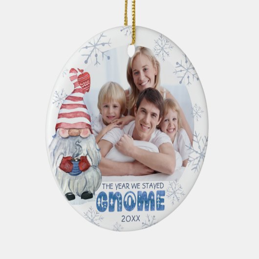 おもしろい格言の写真の名前の家に滞在した年 セラミックオーナメント (右)
