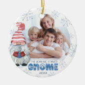 おもしろい格言の写真の名前の家に滞在した年 セラミックオーナメント (正面)