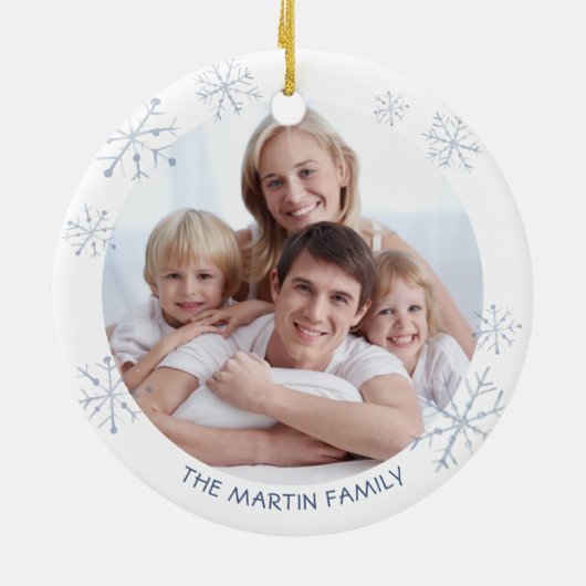 おもしろい格言の写真の名前の家に滞在した年 セラミックオーナメント (裏面)