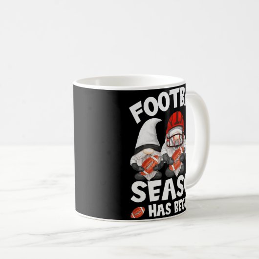 おもしろい格言は日曜日とアメリカンフットボールの季節 コーヒーマグカップ (正面右)