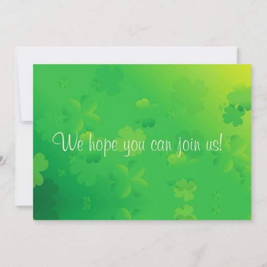 おもしろい格言セントパトリックの日パーティの招待状 招待状 (裏面)
