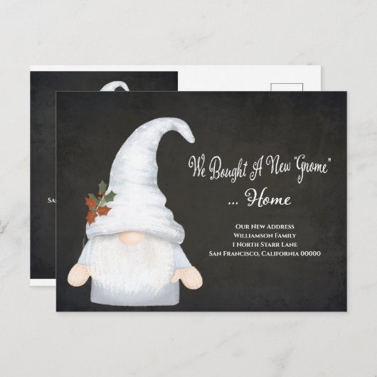 おもしろい格言引っ越しましたニューアドレスホリデームービング 案内ポストカード (正面/裏面)