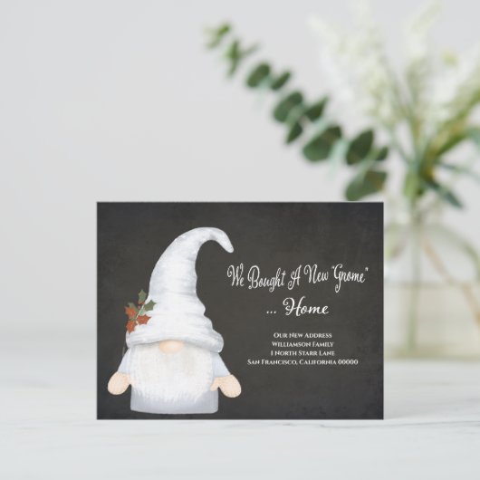 おもしろい格言引っ越しましたニューアドレスホリデームービング 案内ポストカード (スタンド正面)