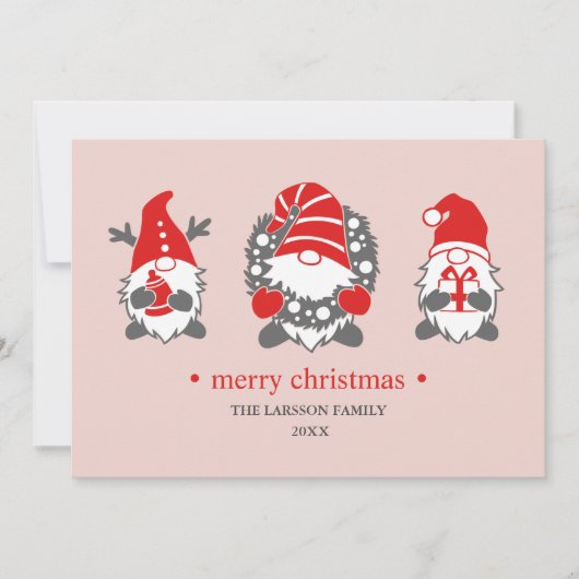 おもしろい格言 |ピンクのクリスマスの休日の写真 シーズンカード (正面)