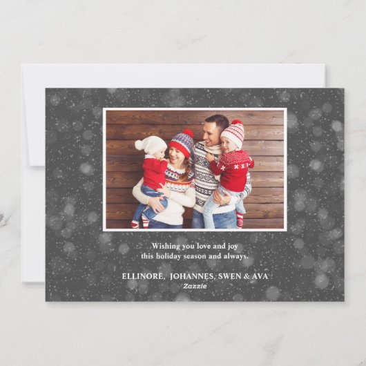 おもしろい格言 |ピンクのクリスマスの休日の写真 シーズンカード (裏面)