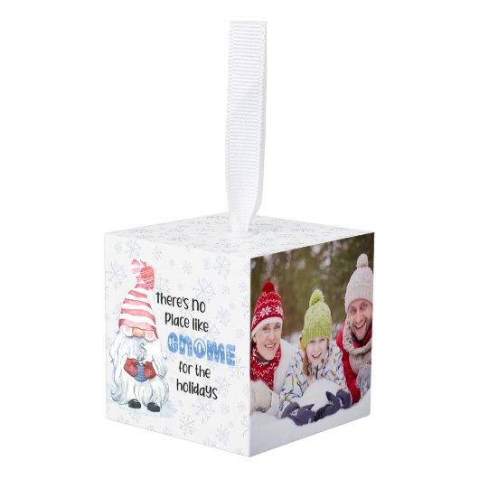 おもしろい格言FOR THE HOLIDAYS 2写真 キューブオーナメント (正面アングル)