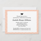 おもしろい桃水玉模様20XX卒業写真コラージュ 招待状 (裏面)