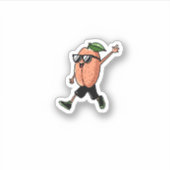 おもしろい桃 シール (正面)