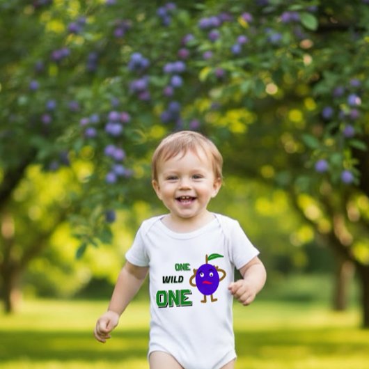 おもしろい梅 ベビーボディスーツ