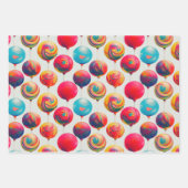 おもしろい棒つきキャンデーとオールデイズキャンディーレーン ラッピングペーパーシート (正面3)