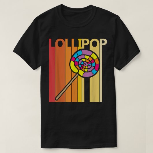 おもしろい棒つきキャンデー Tシャツ (デザイン正面)