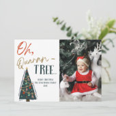 おもしろい検疫クリスマスツリーカスタム写真 シーズンカード (スタンド正面)