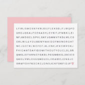 おもしろい検索ピンクのハートは私のメイド・オブ・オーナー（花嫁付き添い人） 招待状 (正面/裏面)