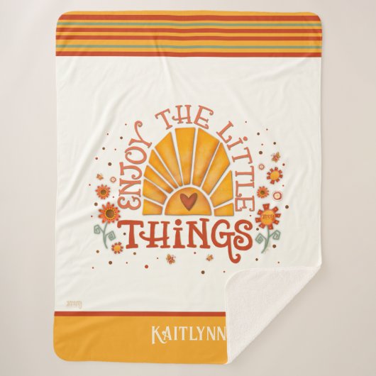 おもしろい楽しむリトルズ引用文インスピレーション シェルパブランケット (正面)