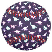 おもしろい模様ネオン色dino漫画恐竜 ソフトボール (裏面)